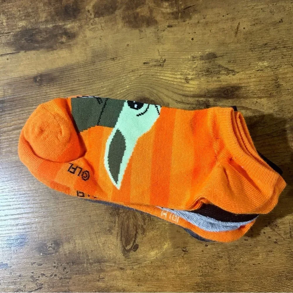 Star Wars Halloween The Mandalorian No-Shows 5 Pairs of Socks Size 4-10